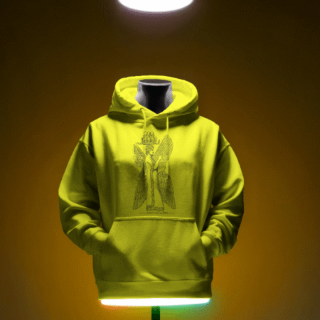 هودی مرد بالدار (رنگ زرد)