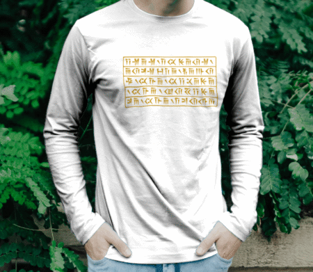 تیشرت استین بلند خط میخی