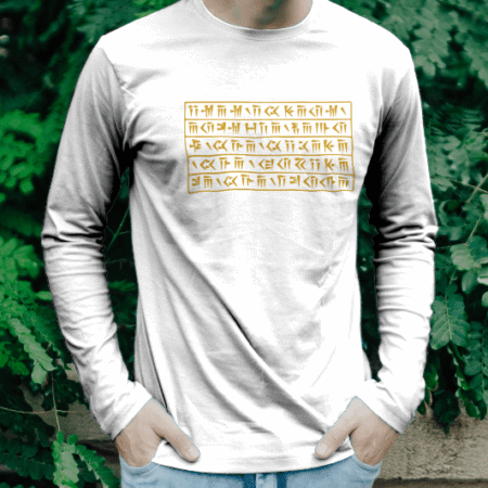 تیشرت استین بلند خط میخی