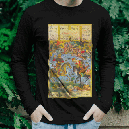 تیشرت آستین بلند رستم و اسفندیار (رنگ مشکی)