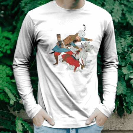 تیشرت آستین بلند خوان هفتم رستم (رنگ سفید)