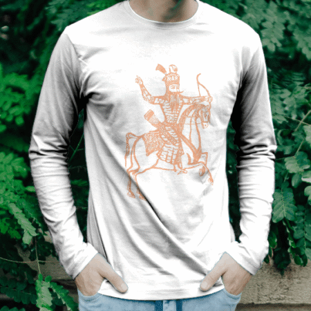 تیشرت آستین بلند رستم (رنگ سفید)