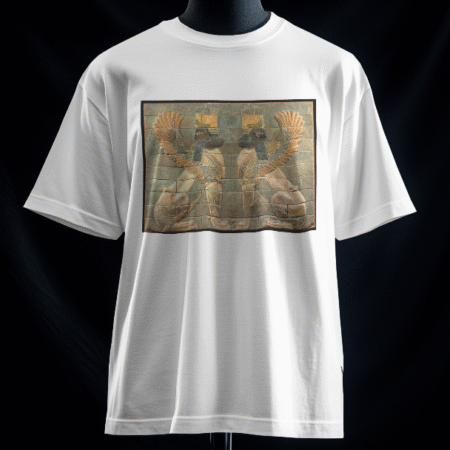 تیشرت دو‌گاو بالدار با سر انسان (رنگ سفید)