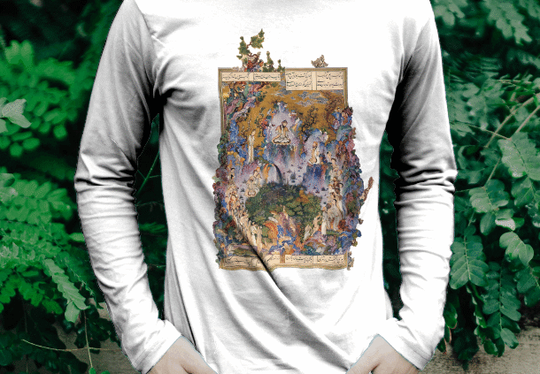 تیشرت آستین بلند گیومرث (رنگ سفید)