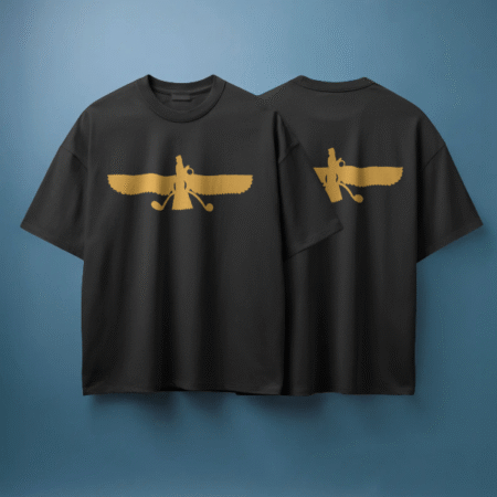 تیشرت دوروی فروهر زرین (رنگ مشکی)