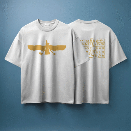 تیشرت فروهر زرین و نیایش داریوش بزرگ